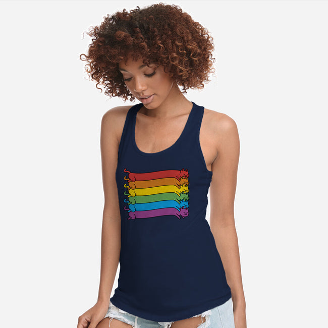 Rainbow Cats Pride Flag-Womens-Racerback-Tank-tobefonseca