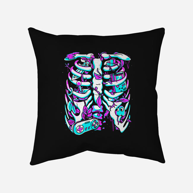 Retro Gaming Skeleton-None-Removable Cover w Insert-Throw Pillow-estudiofitas