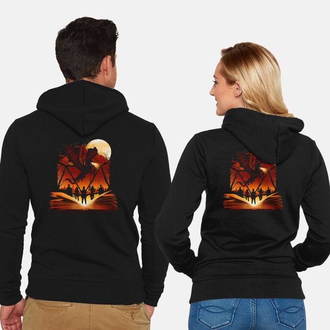 Book Of Dungeons And Dragons-Unisex-Zip-Up-Sweatshirt-dandingeroz