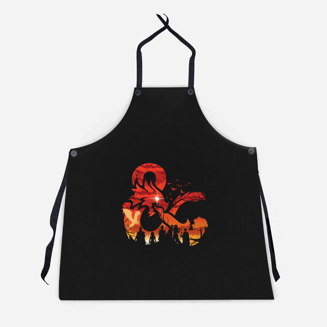 Ampersand Sunset-Unisex-Kitchen-Apron-dandingeroz