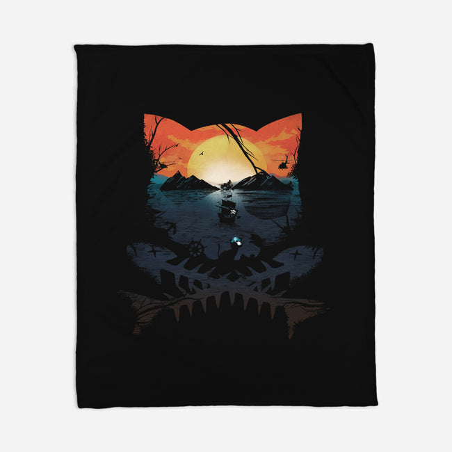 Pirate Cat-None-Fleece-Blanket-dandingeroz