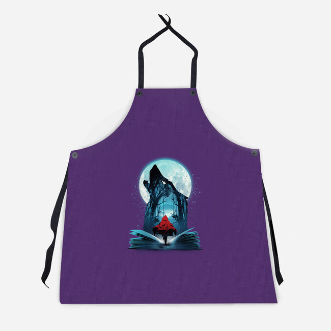 Book Of Little Red Girl-Unisex-Kitchen-Apron-dandingeroz