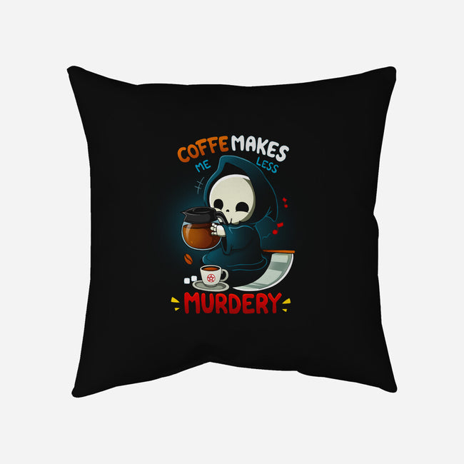 Less Murdery-None-Removable Cover-Throw Pillow-Vallina84