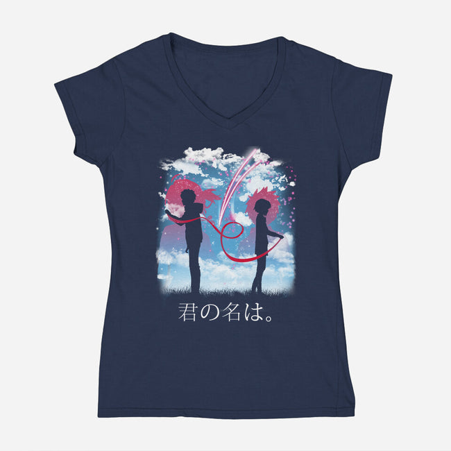 Your Name-womens v-neck tee-pescapin