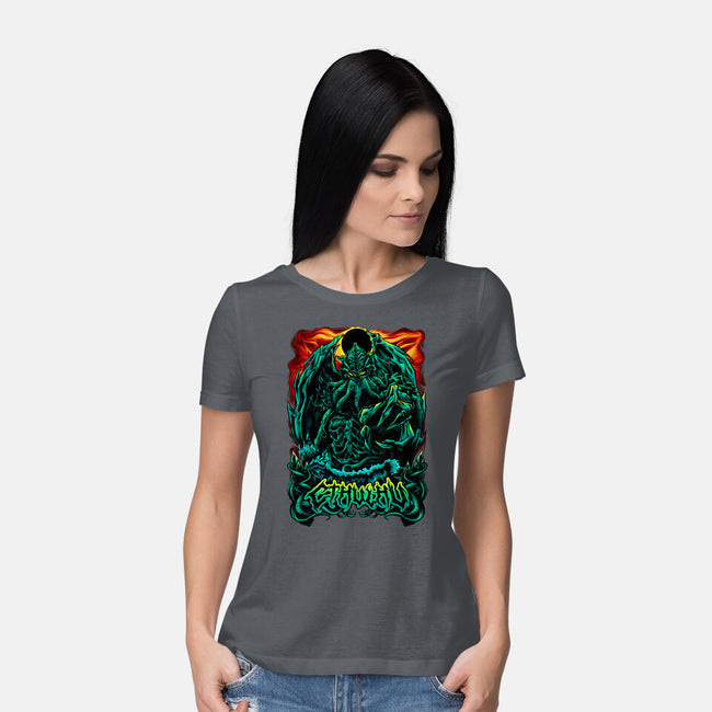 Deep Dark-Womens-Basic-Tee-Conjura Geek