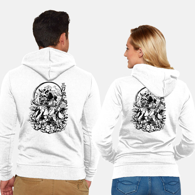 Zoro Samurai Tattoo-Unisex-Zip-Up-Sweatshirt-fanfabio
