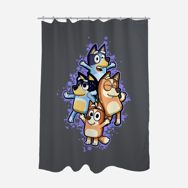 Dog Family Dance-None-Polyester-Shower Curtain-nickzzarto