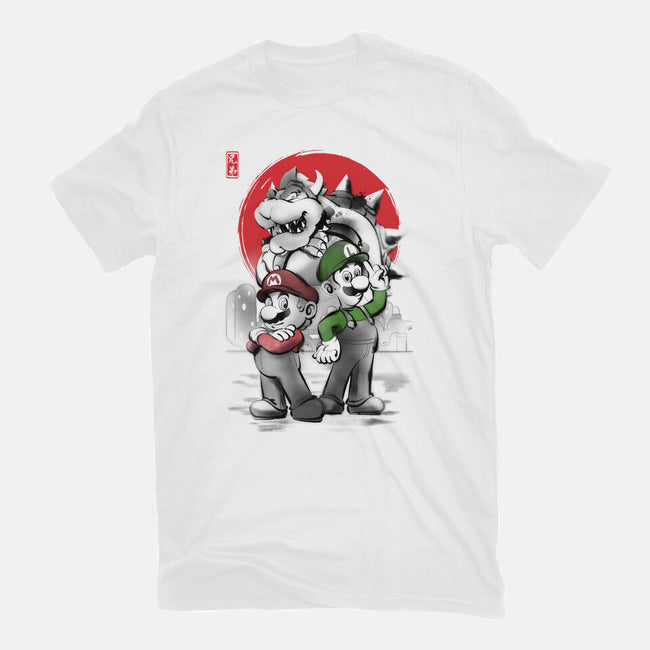 Plumbers Under The Sun-Womens-Fitted-Tee-ddjvigo