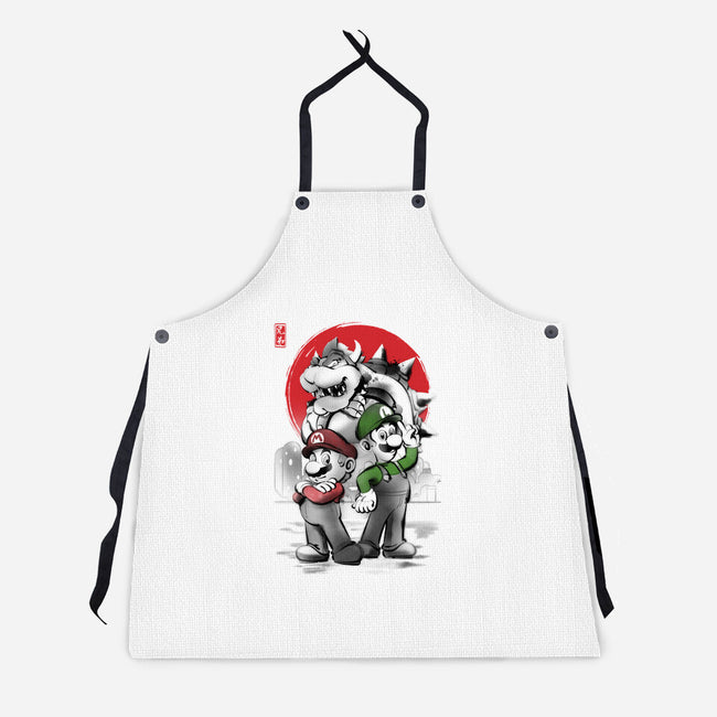 Plumbers Under The Sun-Unisex-Kitchen-Apron-ddjvigo