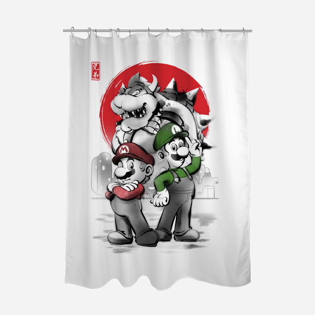 Plumbers Under The Sun-None-Polyester-Shower Curtain-ddjvigo