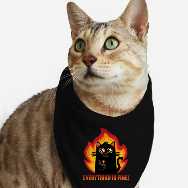 We're Fine-Cat-Bandana-Pet Collar-danielmorris1993