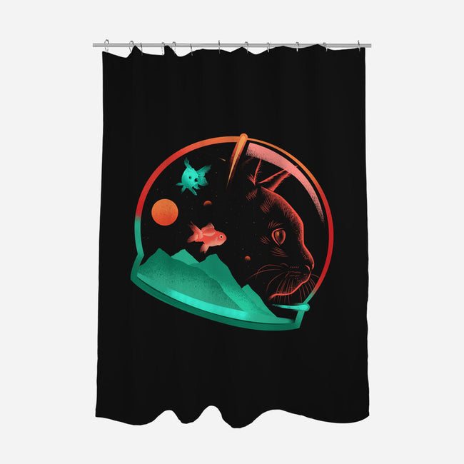 Astrocat In Space-None-Polyester-Shower Curtain-sachpica