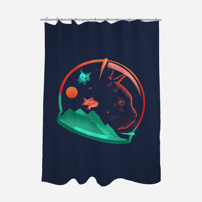 Astrocat In Space-None-Polyester-Shower Curtain-sachpica