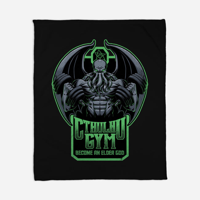 Cthulhu Gym-None-Fleece-Blanket-Studio Mootant