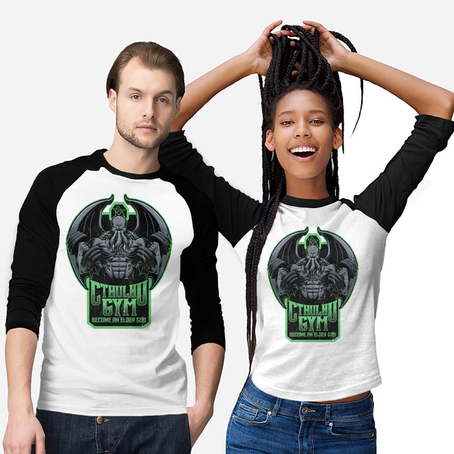 Cthulhu Gym-Unisex-Baseball-Tee-Studio Mootant