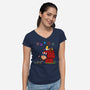 Patriotic Nuts-Womens-V-Neck-Tee-Boggs Nicolas