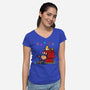 Patriotic Nuts-Womens-V-Neck-Tee-Boggs Nicolas