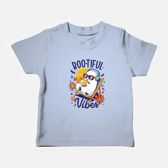 Ghostly Summer Vibes-Baby-Basic-Tee-Snouleaf