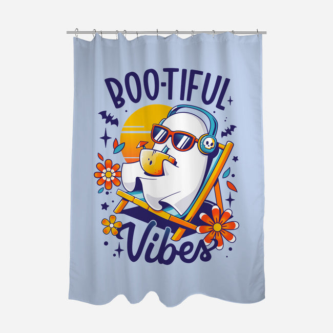 Ghostly Summer Vibes-None-Polyester-Shower Curtain-Snouleaf