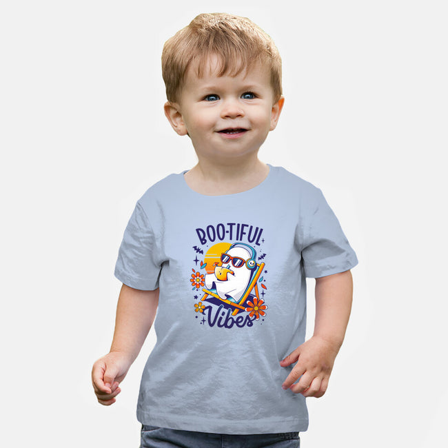 Ghostly Summer Vibes-Baby-Basic-Tee-Snouleaf