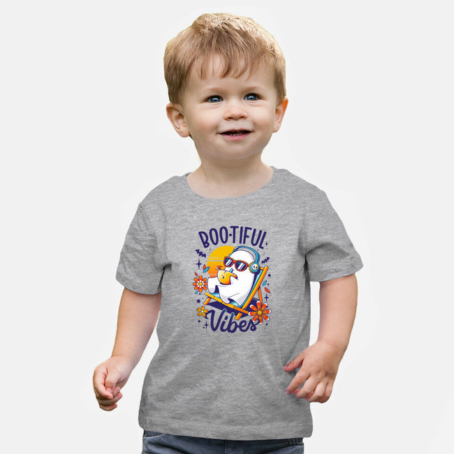 Ghostly Summer Vibes-Baby-Basic-Tee-Snouleaf