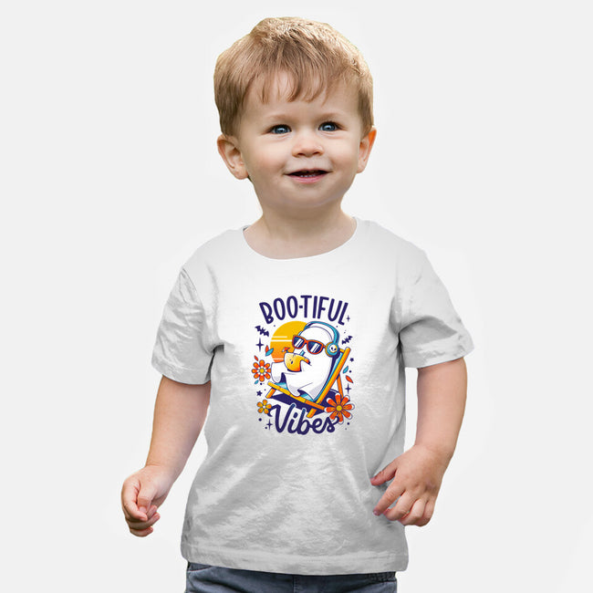 Ghostly Summer Vibes-Baby-Basic-Tee-Snouleaf