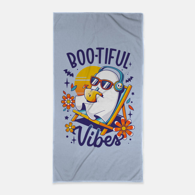 Ghostly Summer Vibes-None-Beach-Towel-Snouleaf