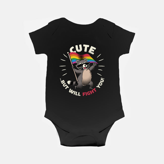 Cute But Will Fight-Baby-Basic-Onesie-tobefonseca