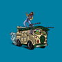 Surfing In The Turtle Van-Womens-Fitted-Tee-zascanauta