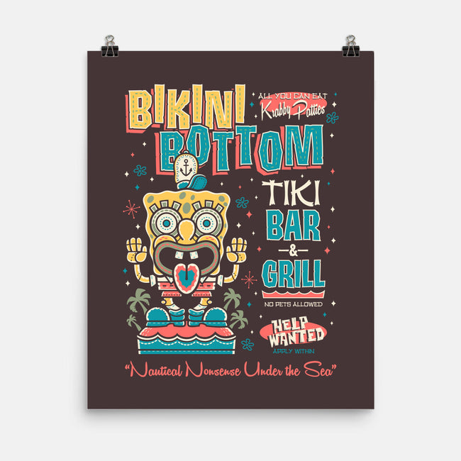 Bikini Bottom Tiki Bar-None-Matte-Poster-Nemons