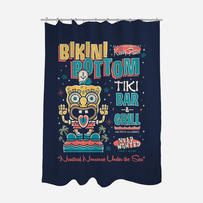 Bikini Bottom Tiki Bar-None-Polyester-Shower Curtain-Nemons