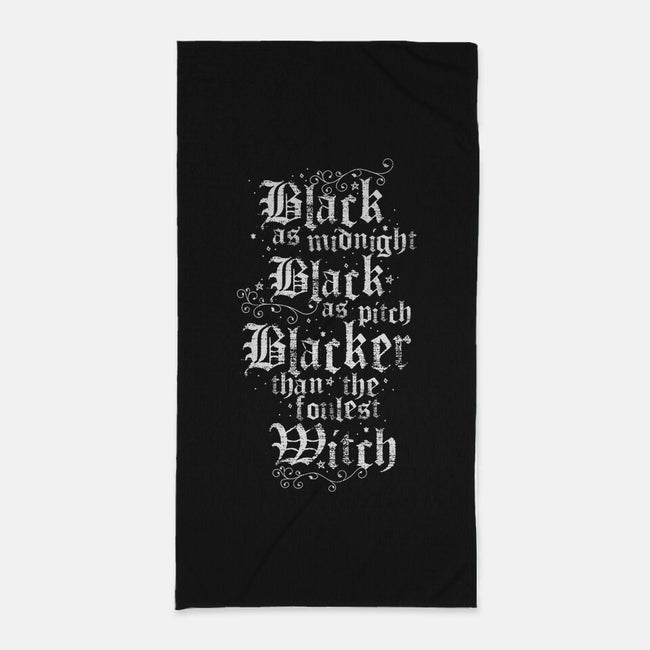 Black As Midnight-None-Beach-Towel-Nemons