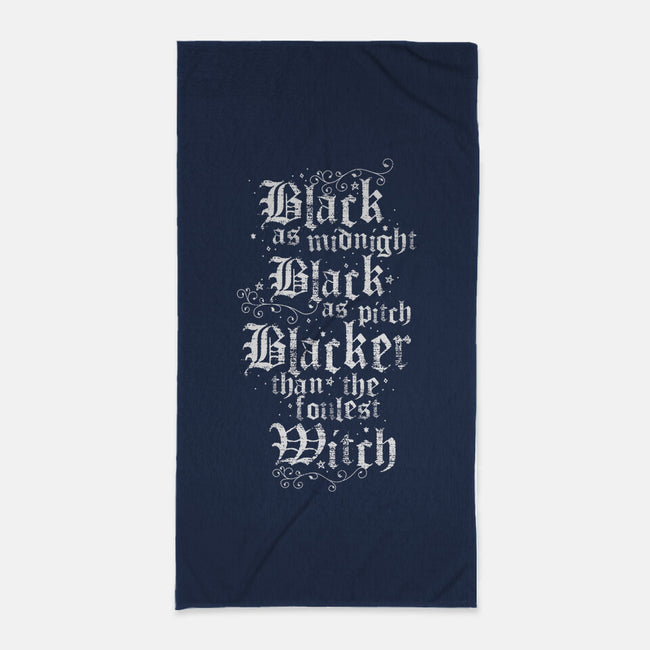 Black As Midnight-None-Beach-Towel-Nemons