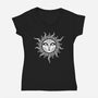 Yule Midwinter Sun-womens v-neck tee-RAIDHO