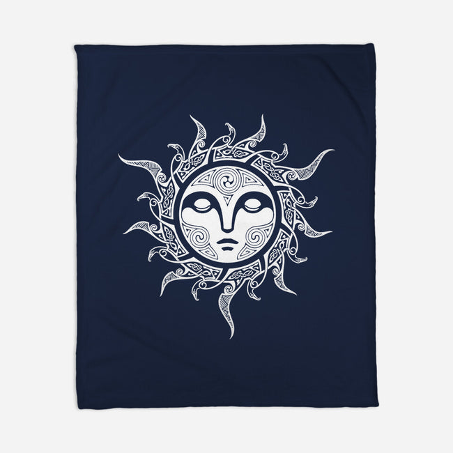 Yule Midwinter Sun-none fleece blanket-RAIDHO