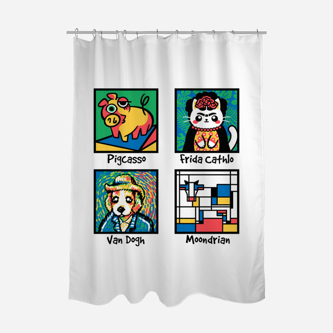Animal Artists-None-Polyester-Shower Curtain-NemiMakeit
