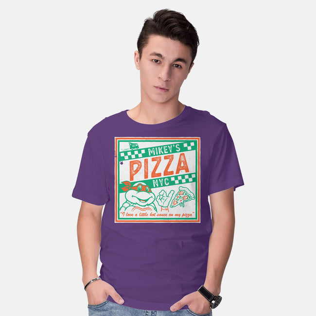 Mikey's Pizza-Mens-Basic-Tee-Nemons