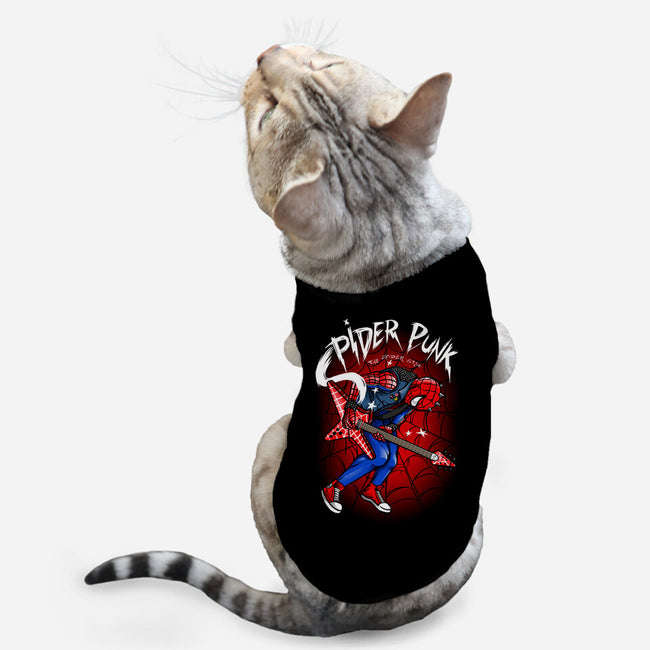 Spider Punk-Cat-Basic-Pet Tank-joerawks