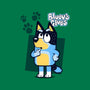 Blue Puppy's Clues-Womens-Off Shoulder-Tee-Boggs Nicolas