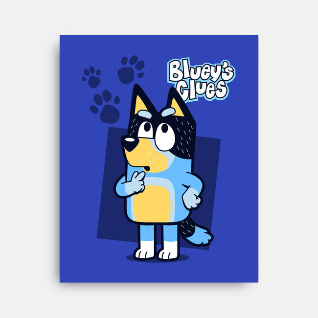 Blue Puppy's Clues-None-Stretched-Canvas-Boggs Nicolas