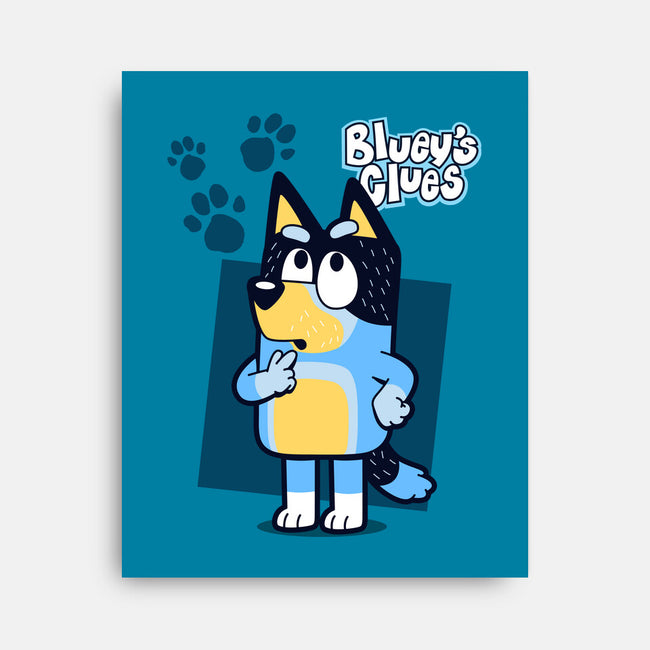 Blue Puppy's Clues-None-Stretched-Canvas-Boggs Nicolas