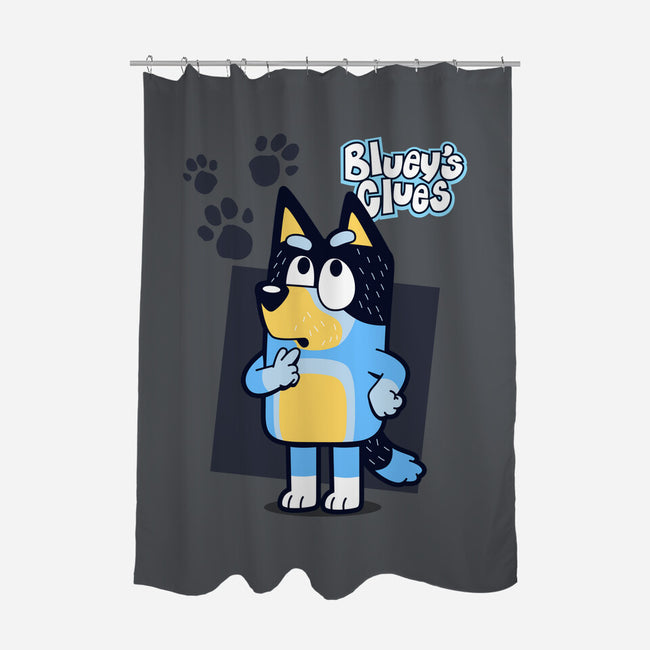 Blue Puppy's Clues-None-Polyester-Shower Curtain-Boggs Nicolas