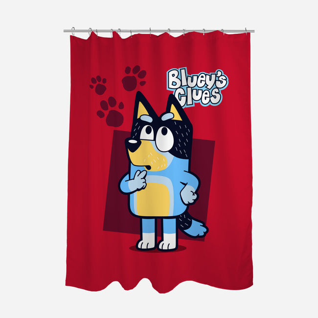 Blue Puppy's Clues-None-Polyester-Shower Curtain-Boggs Nicolas