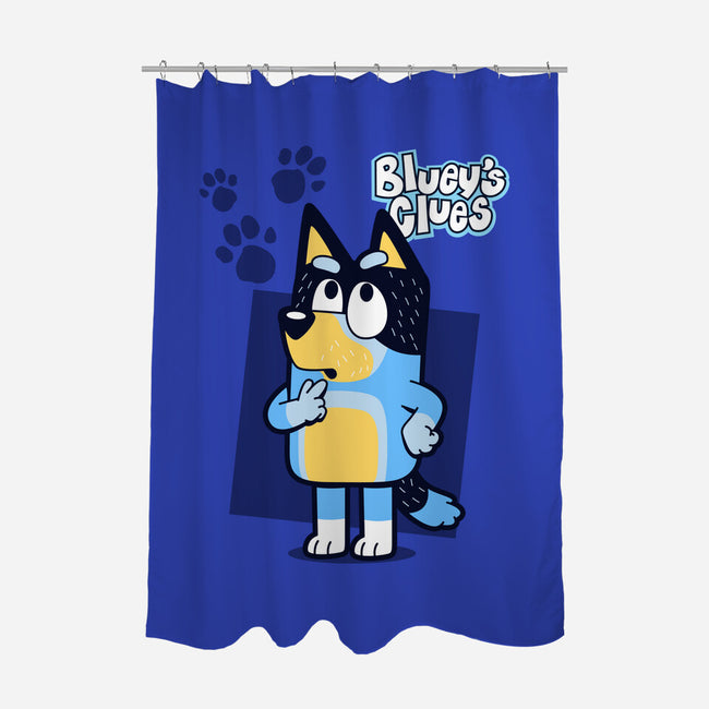 Blue Puppy's Clues-None-Polyester-Shower Curtain-Boggs Nicolas