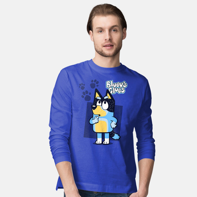Blue Puppy's Clues-Mens-Long Sleeved-Tee-Boggs Nicolas