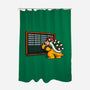 Peaches Repeat-None-Polyester-Shower Curtain-Raffiti