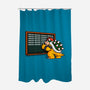 Peaches Repeat-None-Polyester-Shower Curtain-Raffiti