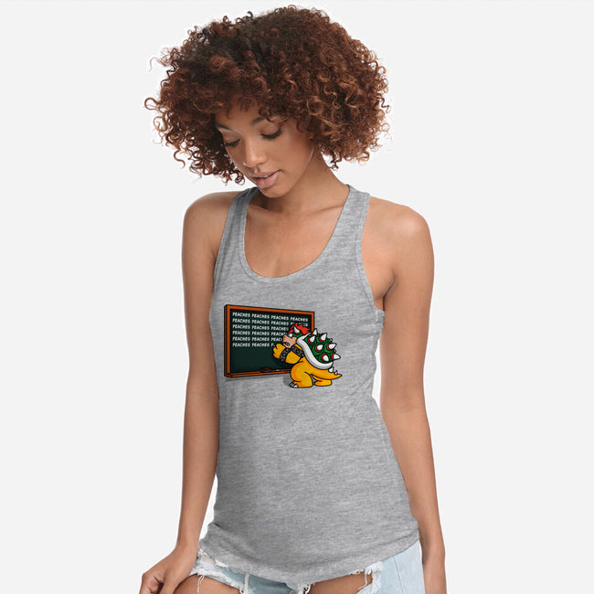 Peaches Repeat-Womens-Racerback-Tank-Raffiti