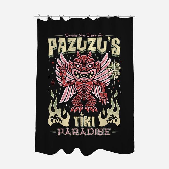 Pazuzu Tiki Paradise-None-Polyester-Shower Curtain-Nemons