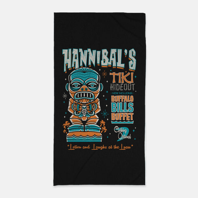 Hannibal's Tiki Hideout-None-Beach-Towel-Nemons